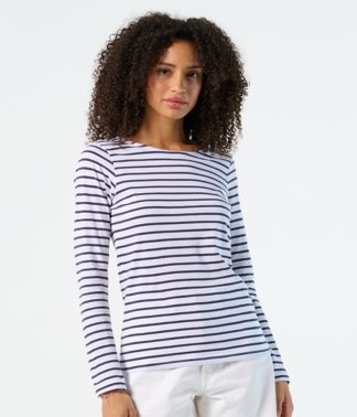 01403 SOL'S Ladies Marine Long Sleeve Striped T-Shirt