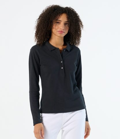 11317 (Podium) SOL'S Ladies Podium Long Sleeve Cotton Piqué Polo Shirt