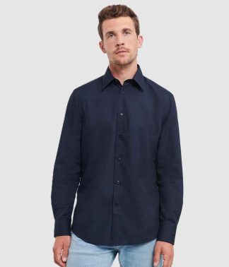 Russell Collection Long Sleeve Tailored Poplin Shirt