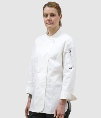 DE005 Dennys Ladies Long Sleeve Premium Chef's Jacket
