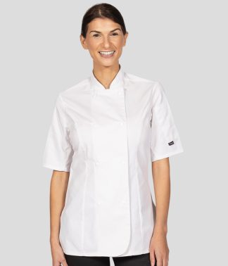 DE006 Dennys Ladies Short Sleeve Premium Chef's Jacket