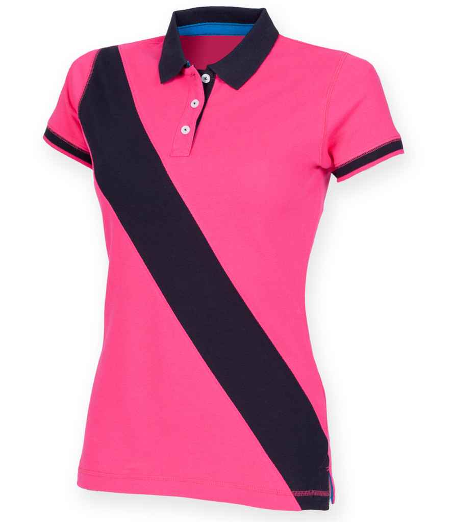 Front Row Ladies Diagonal Stripe Cotton Pique Polo Shirt Workwear Giant