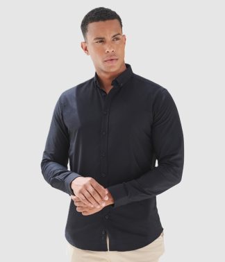 H512S Henbury Modern Long Sleeve Slim Fit Oxford Shirt