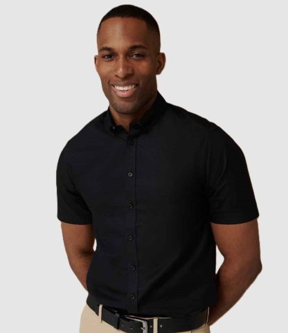 Henbury Modern Short Sleeve Slim Fit Oxford Shirt