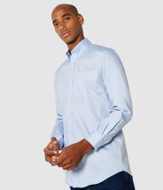 K105 Kustom Kit Premium Long Sleeve Classic Fit Oxford Shirt