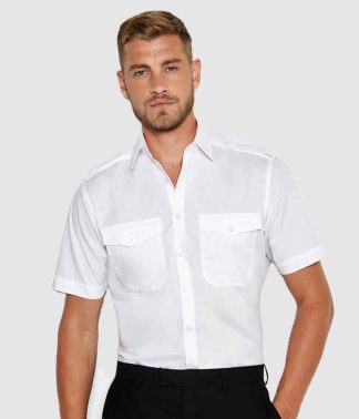 Kustom Kit Short Sleeve Tailored Pilot Shirt