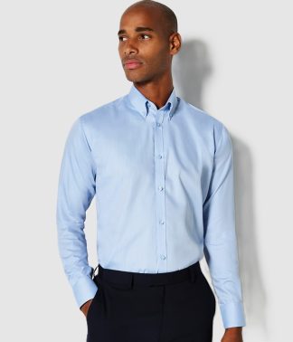 K139 Kustom Kit Long Sleeve Slim Fit Oxford Twill Non-Iron Shirt