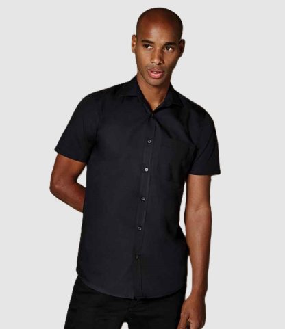 Kustom Kit Short Sleeve Tailored Poplin Shirt