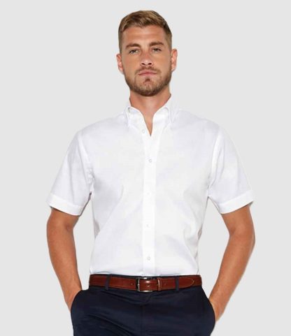 Kustom Kit Premium Short Sleeve Tailored Oxford Shirt
