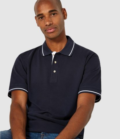 Kustom Kit St Mellion Tipped Cotton Piqué Polo Shirt