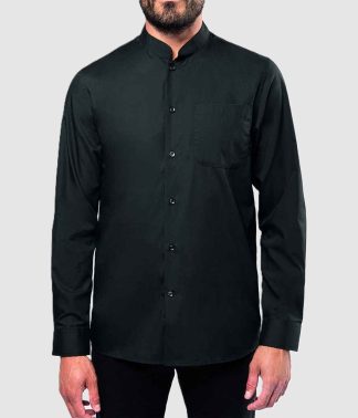 Kariban Long Sleeve Mandarin Collar Shirt