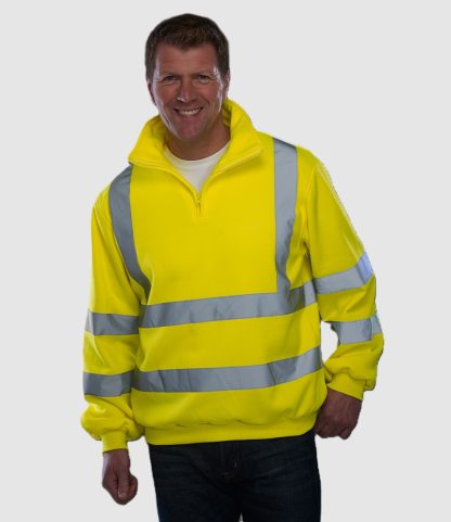 Yoko Hi-Vis Zip Neck Sweatshirt