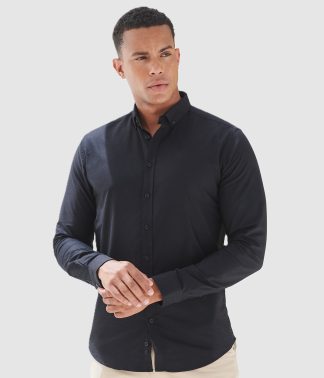 H512C Henbury Modern Long Sleeve Classic Fit Oxford Shirt