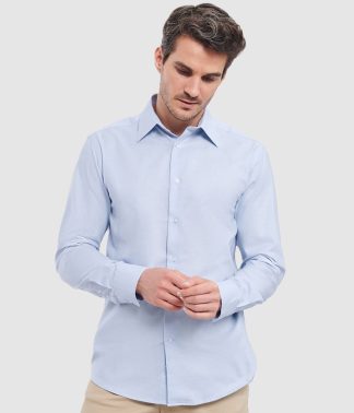 922M Russell Collection Long Sleeve Tailored Oxford Shirt