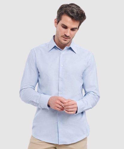 922M Russell Collection Long Sleeve Tailored Oxford Shirt