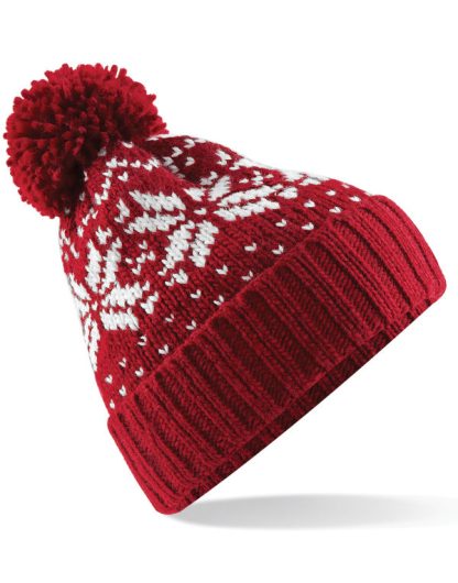 BB456 Beechfield Fair Isle Snowstar® Beanie