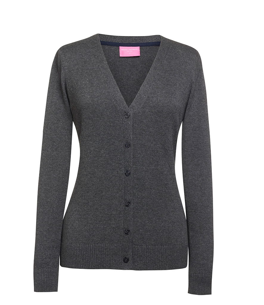 Brook Taverner Ladies Augusta V Neck Cardigan Workwear Giant