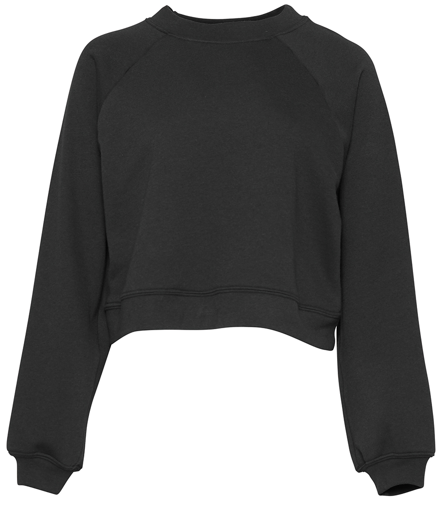 Bella Ladies Raglan Cropped Pullover Sweatshirt - Workwear Giant