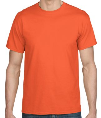 orange round neck t shirt