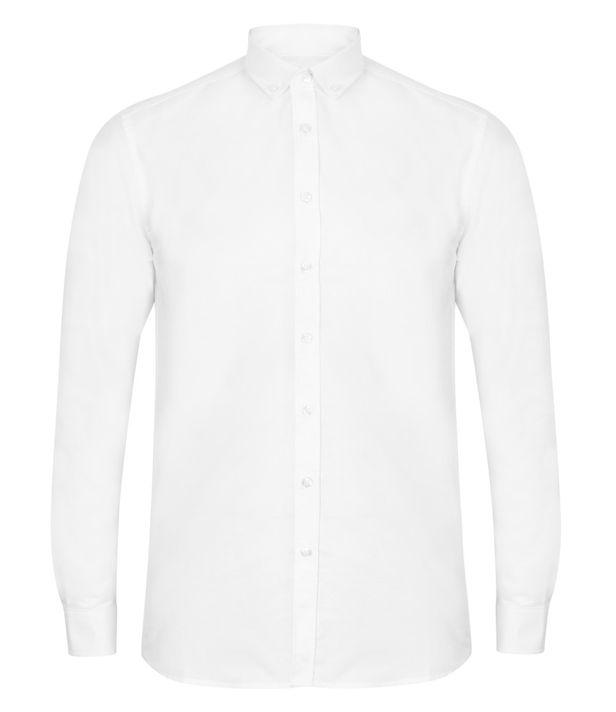 Henbury Modern Long Sleeve Regular Fit Oxford Shirt - Workwear Giant