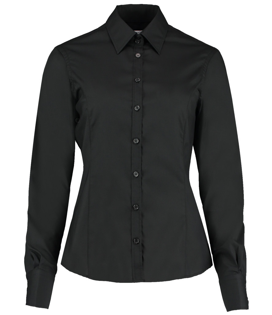 Kustom Kit Ladies Long Sleeve Tailored Business Shirt - Workwear Giant