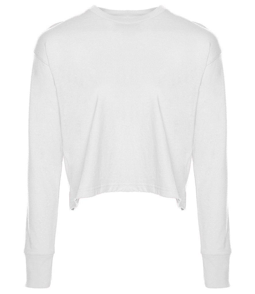 Next Level Ladies Long Sleeve Cropped T-Shirt - Workwear Giant