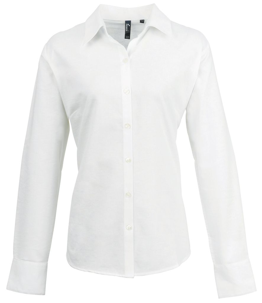 Premier Ladies Signature Long Sleeve Oxford Shirt - Workwear Giant