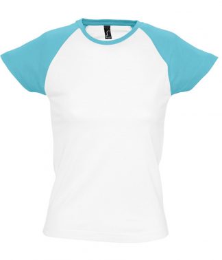 SOLS Lds Milky Contrast T White/atoll XXL (11195 WH/AT XXL)