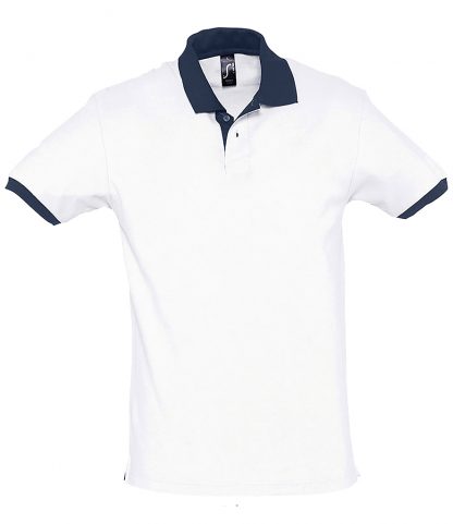 SOLS Prince Contrast Polo White/fr.navy XXL (11369 WH/FN XXL)