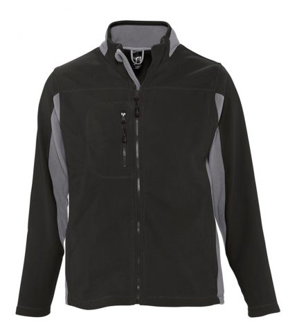 SOLS Nordic Fleece Jacket Black/grey XXL (55500 BK/GY XXL)