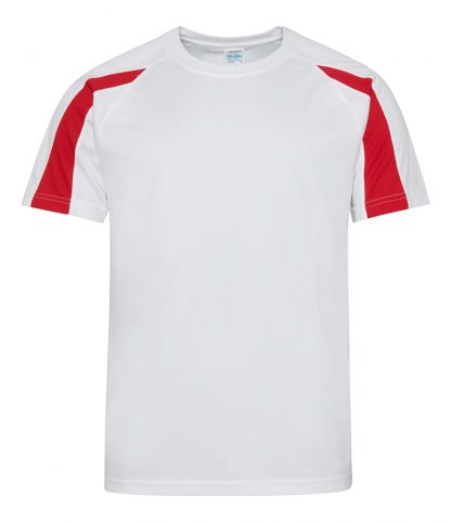 AWDis Contrast Cool T Arc white/fire red XXL (JC003 AW/FR XXL)