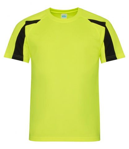 AWDis Contrast Cool T Elec Yellow/Jet blk XXL (JC003 EY/JB XXL)
