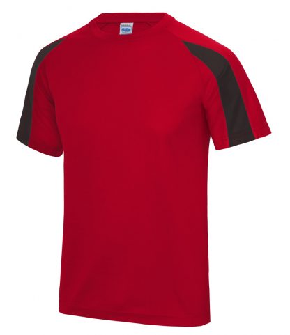 AWDis Contrast Cool T Fire red/jet blk XXL (JC003 FR/JB XXL)