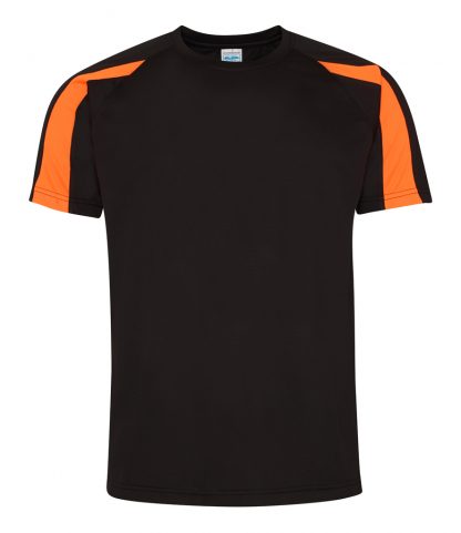 AWDis Contrast Cool T Jet blk/elec. ora. XXL (JC003 JB/EO XXL)