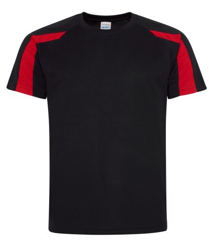 AWDis Contrast Cool T Jet Blk/fire Red XXL (JC003 JB/FR XXL)