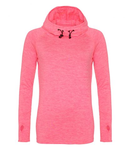 AWDIs Womens Cool Cowl Neck Top Elec. pink melange XL (JC038 EPM XL)