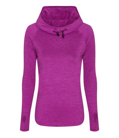 AWDIs Womens Cool Cowl Neck Top Raspberry melange XL (JC038 RPM XL)