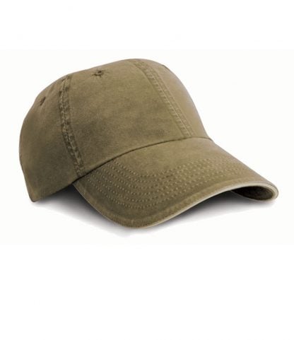 Result Washed Fine Line Cotton Cap Olive ONE (RC054 OLI ONE)