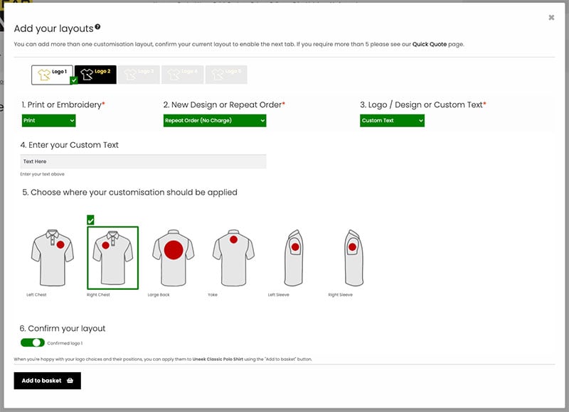 customisation configurator