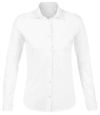 03199 OPW S - NEOBLU Ladies Balthazar Jersey Long Sleeve Shirt - Optic White