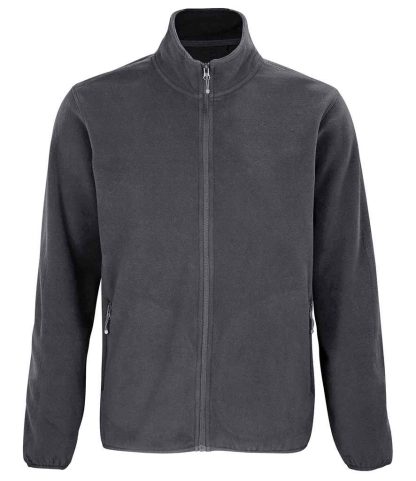 03823 CHA S - SOL'S Factor Recycled Micro Fleece Jacket - Charcoal