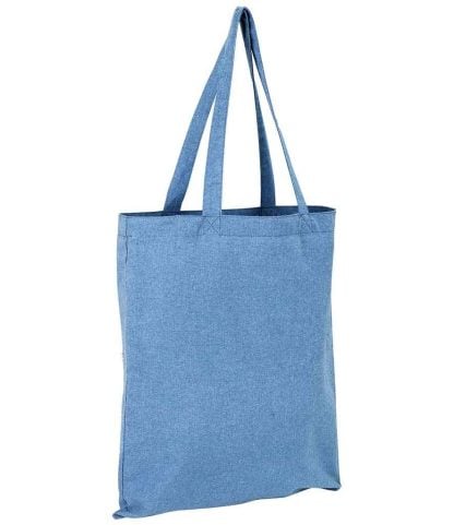03829 HBL ONE - SOL'S Awake Recycled Tote Bag - Heather Blue