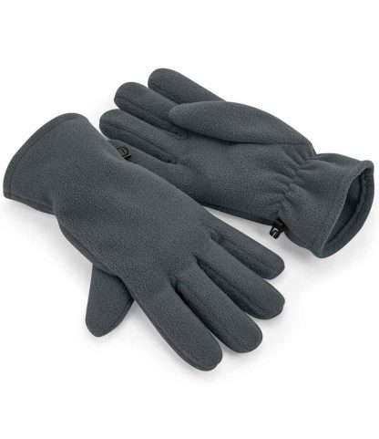 BB298R STE S/M - Beechfield Recycled Fleece Gloves - Steel Grey