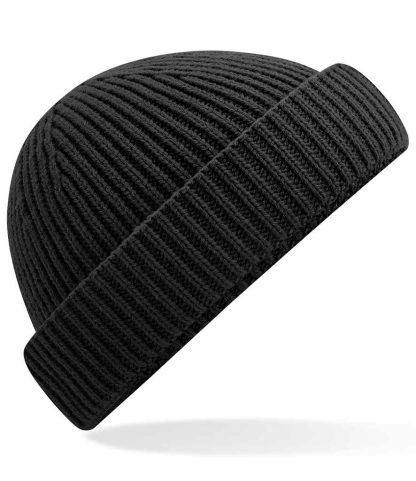 BB383R BLK ONE - Beechfield Recycled Harbour Beanie - Black