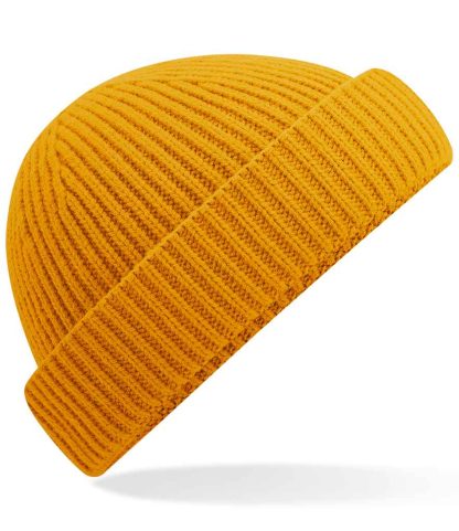 BB383R MUS ONE - Beechfield Recycled Harbour Beanie - Mustard