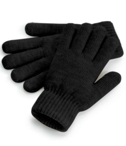 BB387 BCM ONE - Beechfield Cosy Ribbed Cuff Gloves - Black Marl