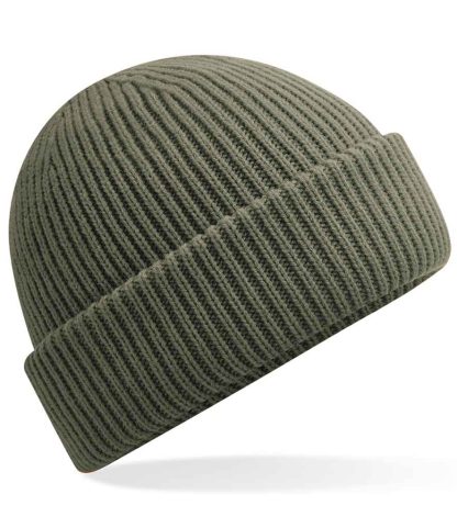 BB508R OLI ONE - Beechfield Recycled Wind Resistant Breathable Elements Beanie - Olive Green