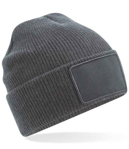 BB540 GPH ONE - Beechfield Removable Patch Thinsulate™ Beanie - Graphite Grey