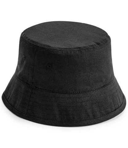 BB90N BLK S/M - Beechfield Organic Cotton Bucket Hat - Black