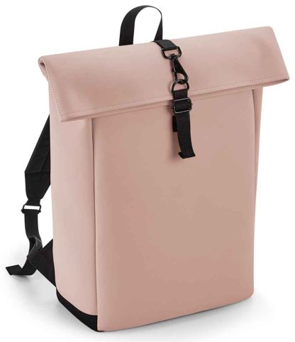 BG335 NUD ONE - BagBase Matte PU Roll-Top Backpack - Nude Pink
